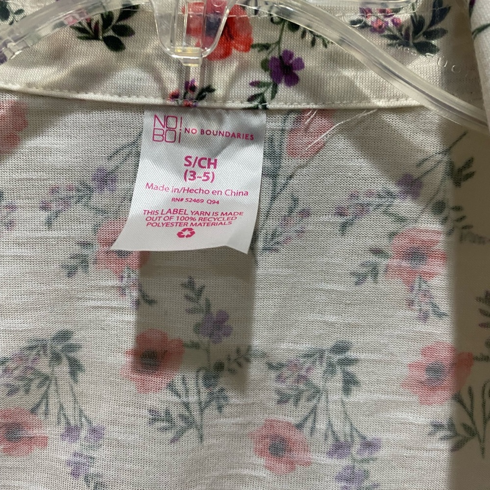 No Boundaries Floral 2PC Set Vest & Smocked Cami S 0233 - Picture 3 of 7